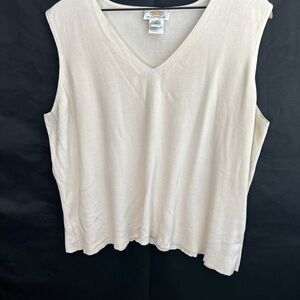 Talbots Cream V-Neck Tank Top